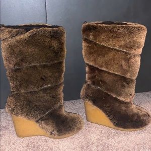 Vintage Tory Burch fur boots size 8- $400+ value